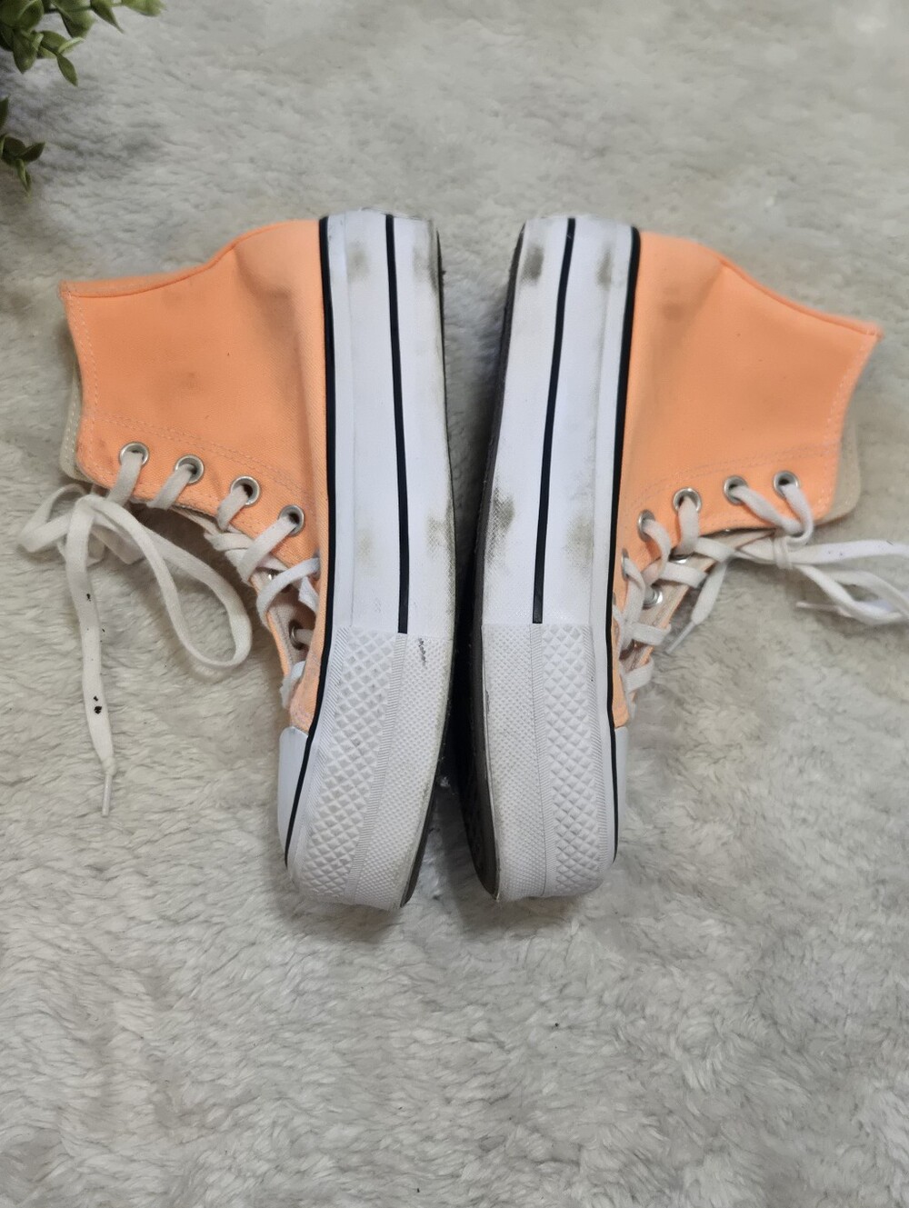 Converse Chuck Taylor All Star Orange Lift Platform Classic Sneakers, Women's 6 - Picture 4 of 9